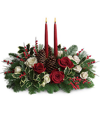 Christmas Wishes Centerpiece from In Full Bloom in Farmingdale, NY
